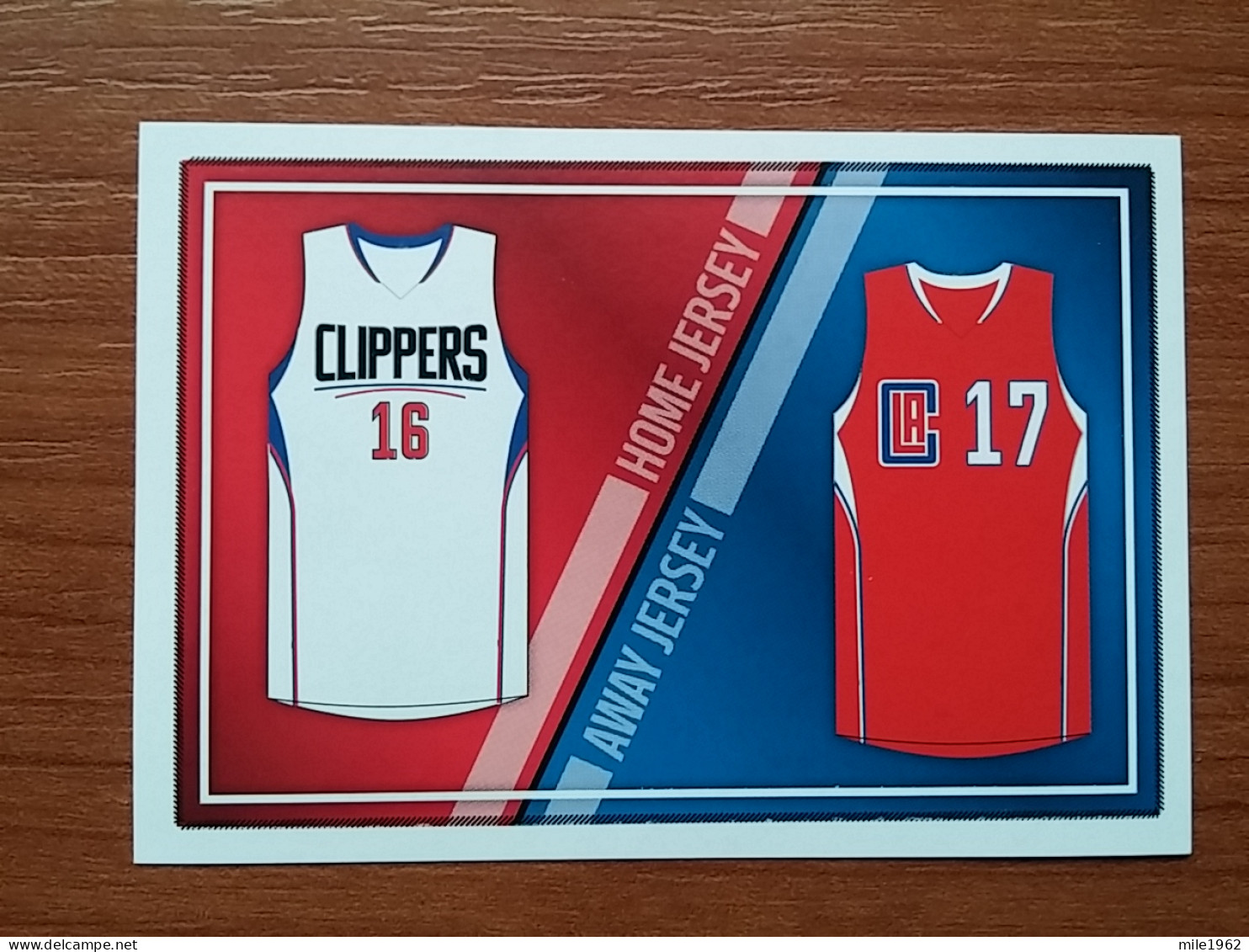 ST 42 - NBA Basketball 2016-2017, Sticker, Autocollant, PANINI, No 328 Home/Away Jerseys Los Angeles Clippers - Libros