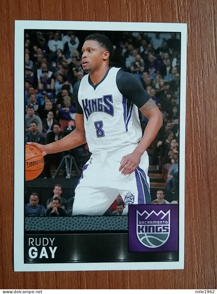 ST 43 - NBA Basketball 2016-2017, Sticker, Autocollant, PANINI, No 357 Rudy Gay Sacramento Kings - Books