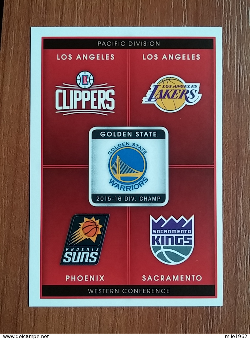 ST 44 - NBA Basketball 2016-2017, Sticker, Autocollant, PANINI, No 439 Western Conference - Pacific Division - Books