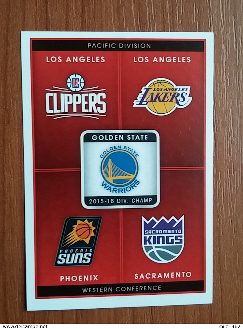 ST 44 - NBA Basketball 2016-2017, Sticker, Autocollant, PANINI, No 439 Western Conference - Pacific Division - Books