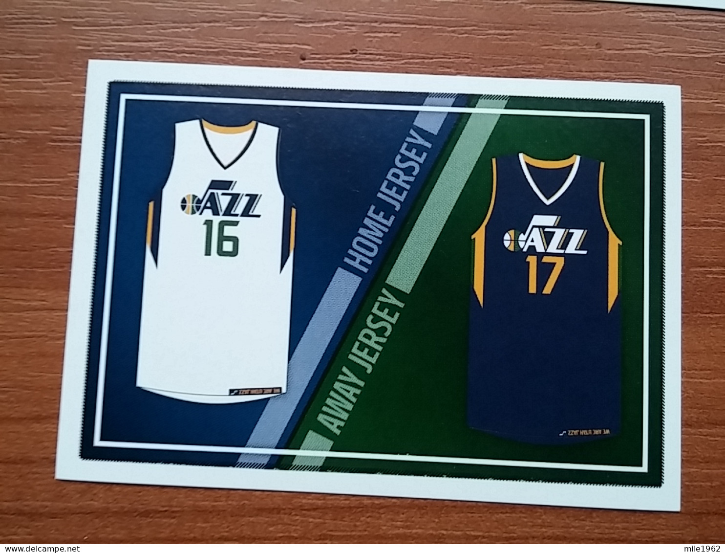 ST 44 - NBA Basketball 2016-2017, Sticker, Autocollant, PANINI, No 304 Home/Away Jerseys Utah Jazz - Livres