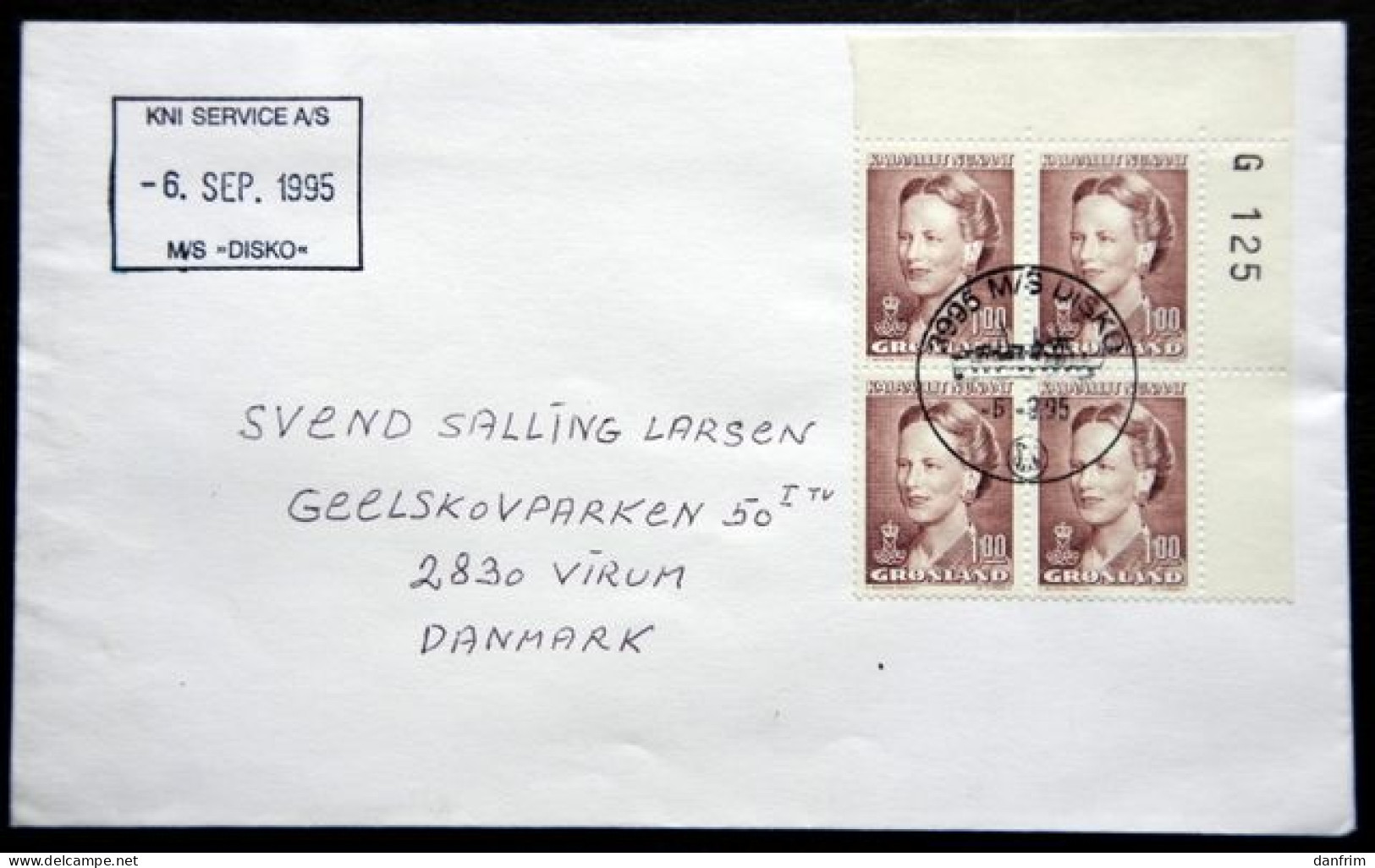 Greenland 1995  M/S DISKO 6-9-1995 Lot 6488 ) - Lettres & Documents