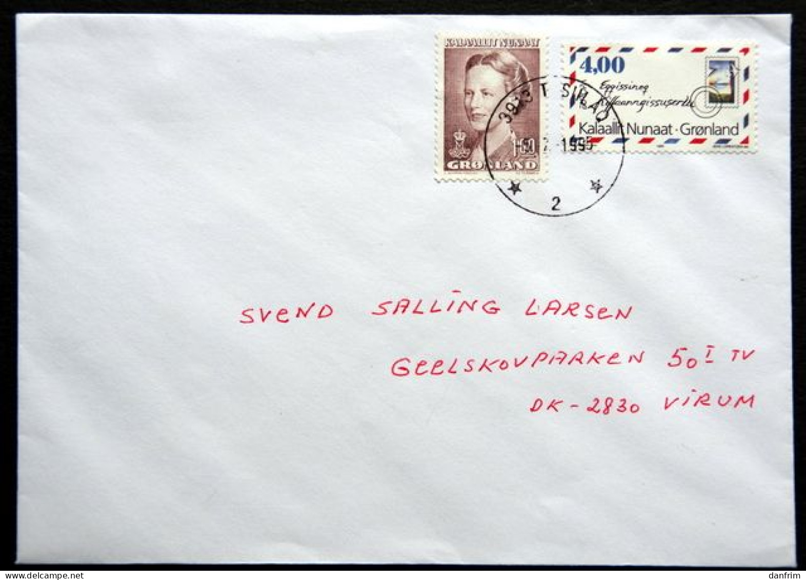 GREENLAND 1995 Letter To Denmark. ( Lot 6489) - Brieven En Documenten