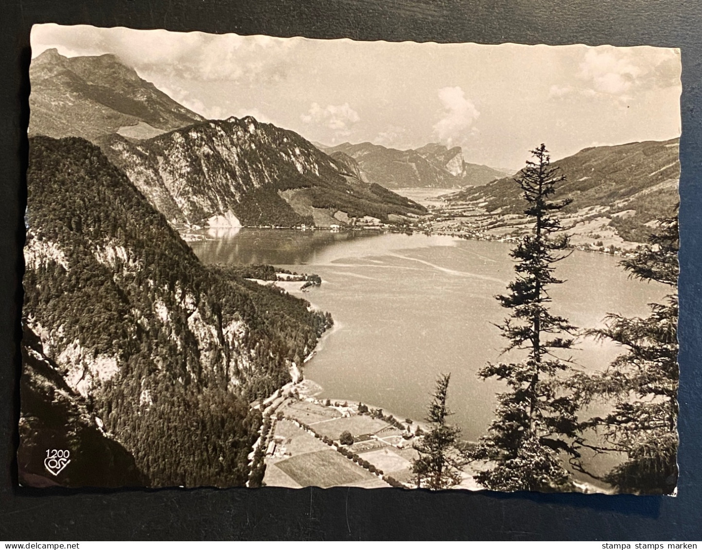 AK Attersee Mit Unterach, Mondsee, Schafberg, Höllengebirge Bautenfrankatur, Sonderstempel 1966 - Attersee-Orte