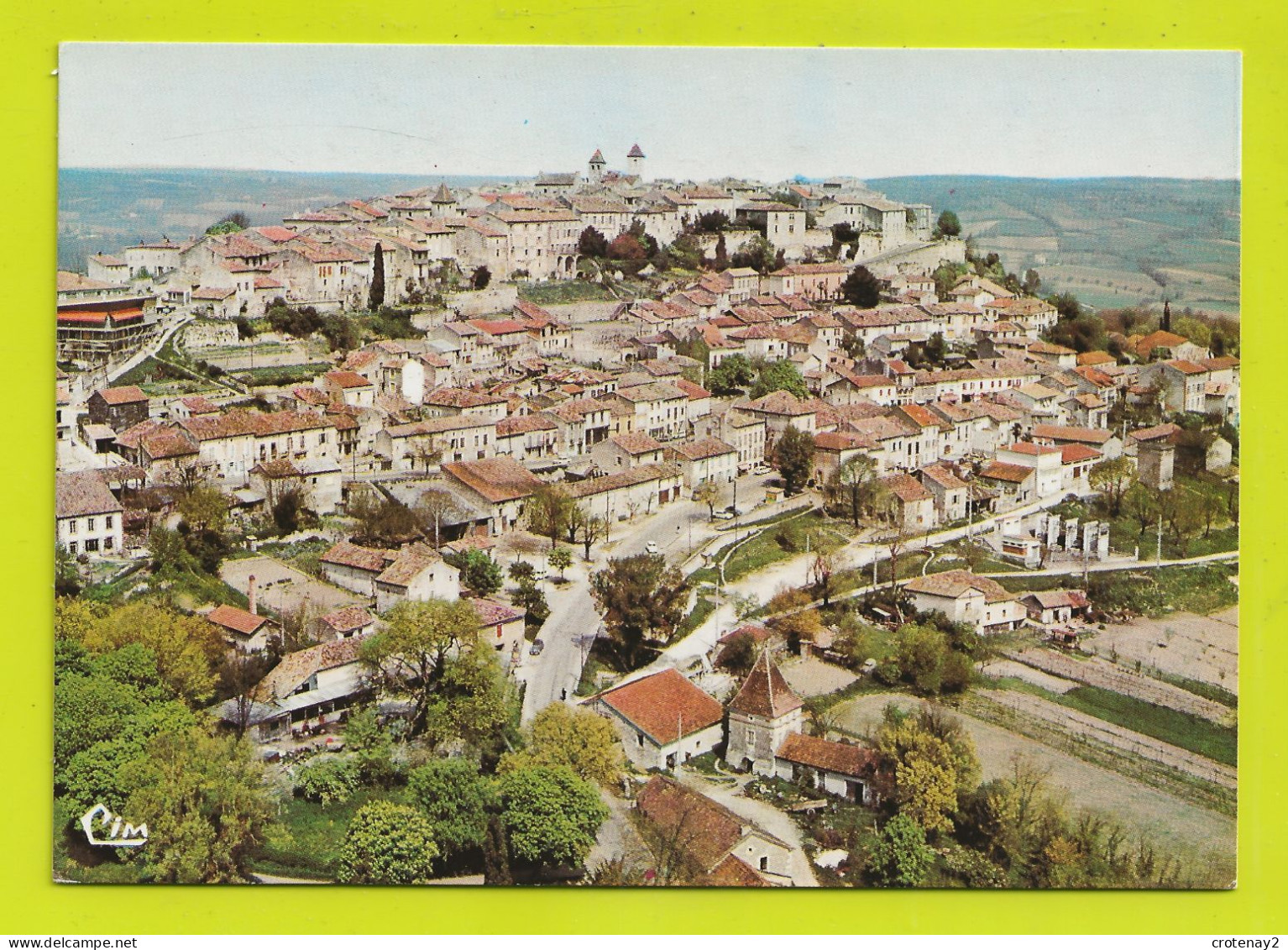 82 LAUZERTE Vue Générale Aérienne VOIR DOS - Lauzerte