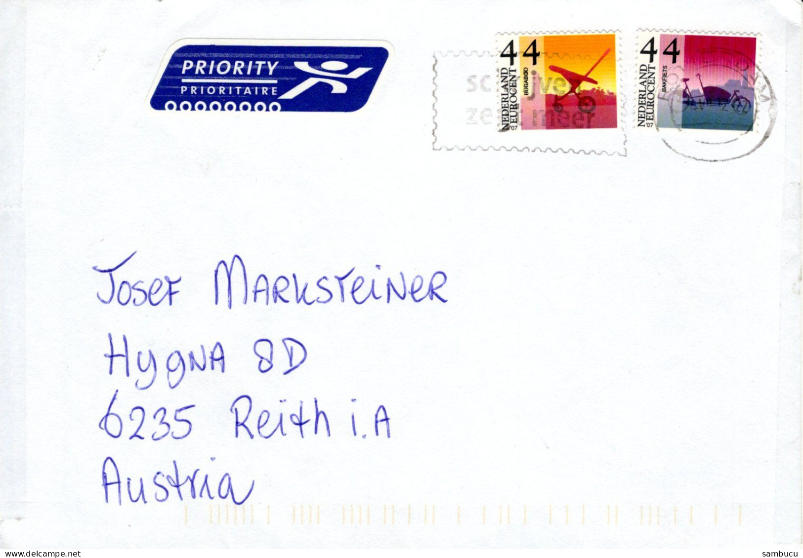 Auslands -Brief Von Rotterdam Mit 88 Cent Mischfrankatur Bakfiets Bugaboo 2023 - Storia Postale