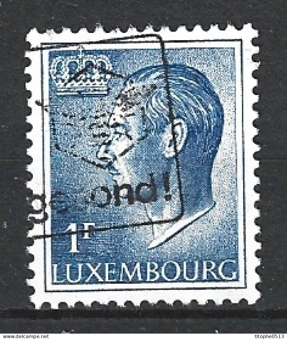 LUXEMBOURG. N°662 De 1965 Oblitéré. Grand-Duc Jean. - Gebraucht