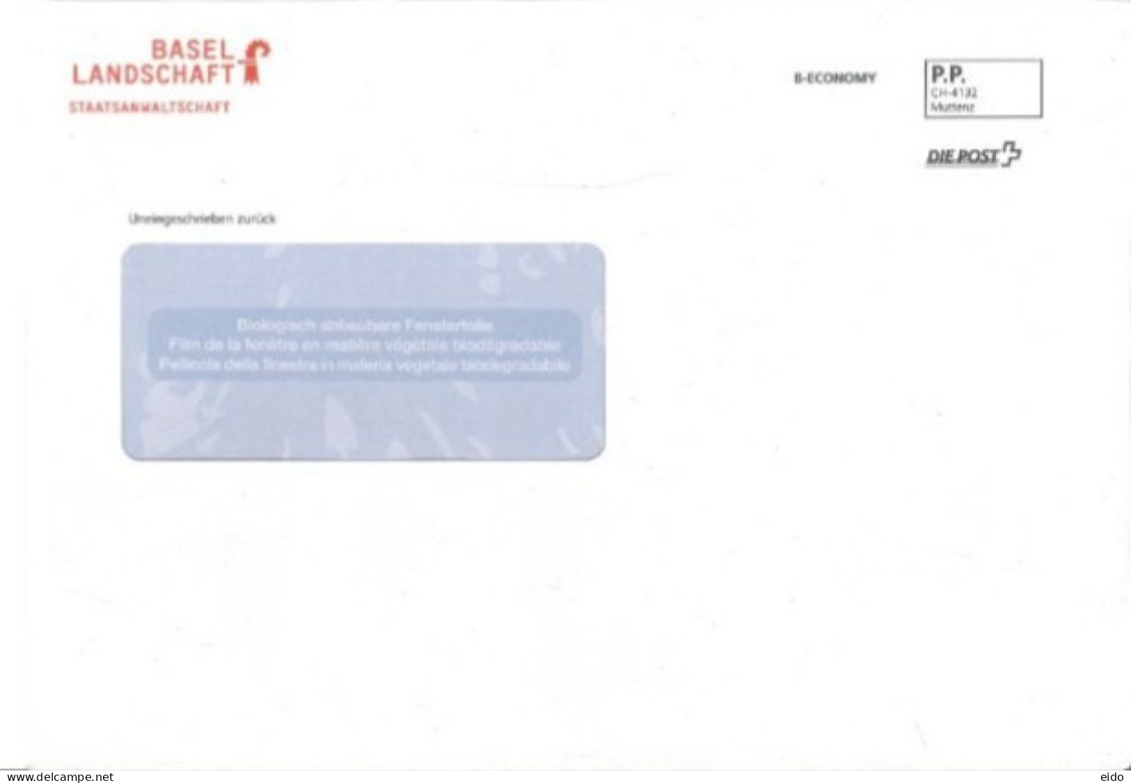 SWITZERLAND : 2023, POSTAL SEALED COVER TO DUBAI. - Covers & Documents