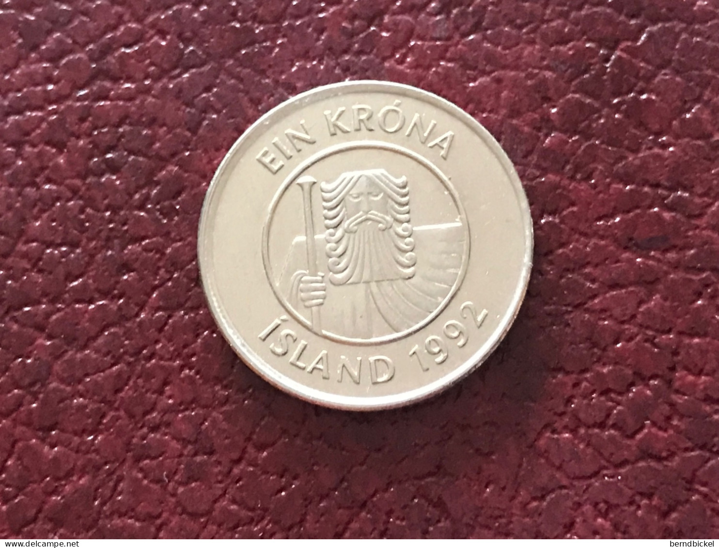 Münze Münzen Umlaufmünze Island 1 Krone 1992 - Islandia