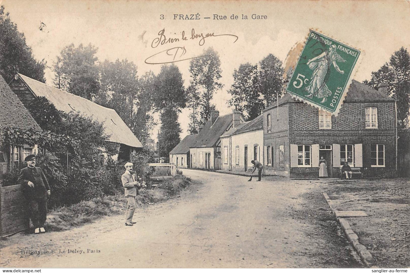 CPA 28 FRAZE / RUE DE LA GARE - Sonstige & Ohne Zuordnung