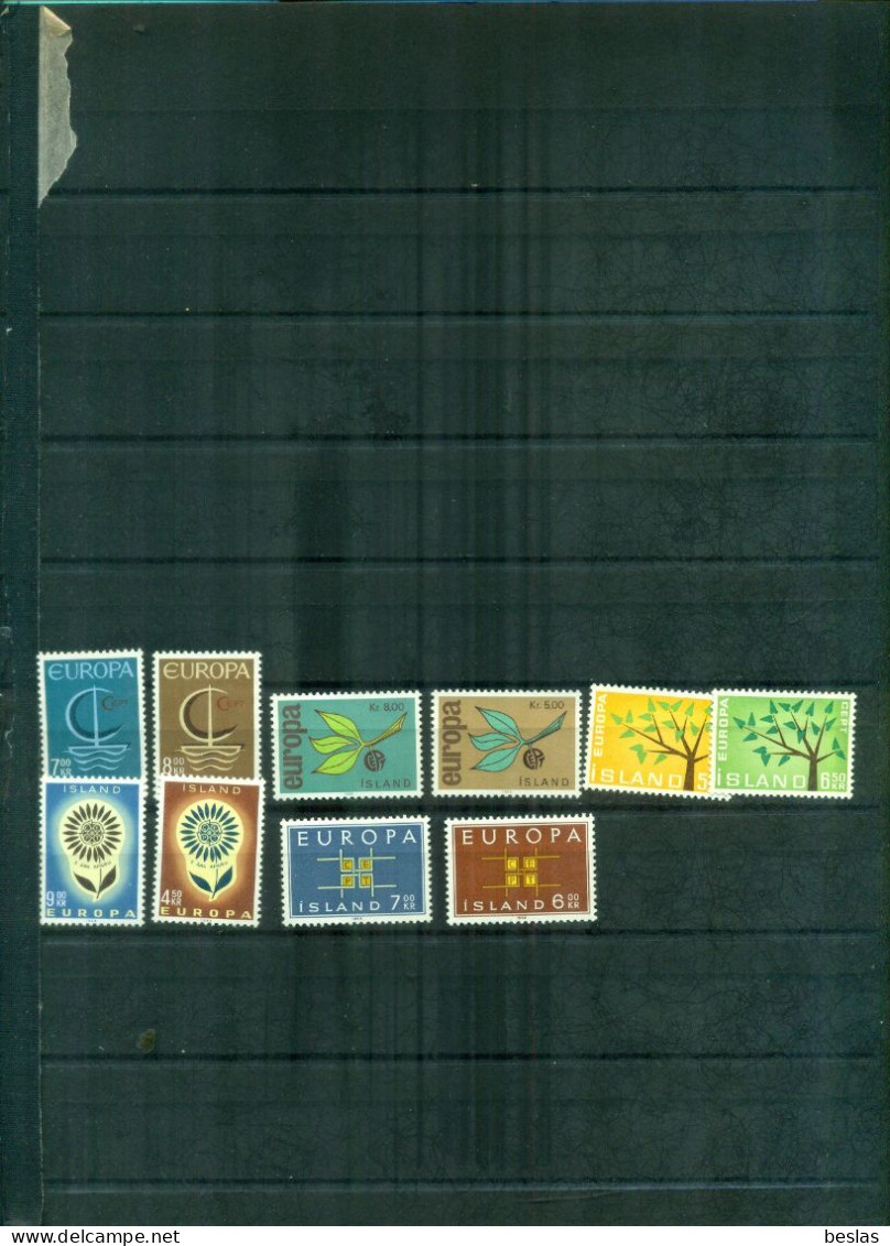 ISLANDE  EUROPA 62-63-64-65-66 10  VAL NEUFS A PARTIR DE 1.25 EUROS - Unused Stamps