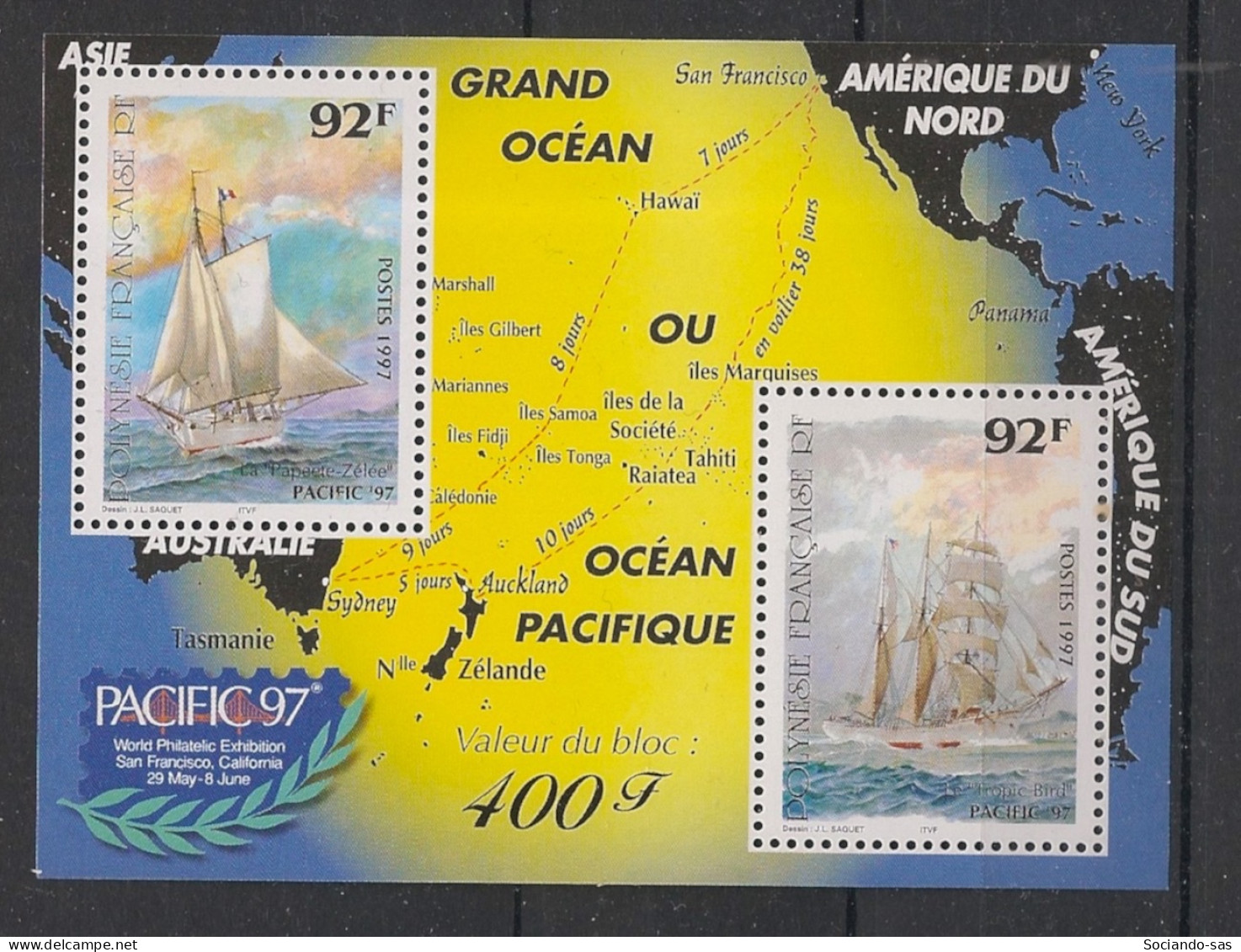 POLYNESIE - 1997 - Bloc Feuillet BF N°YT. 22 - Pacific 97 - Neuf Luxe** / MNH / Postfrisch - Hojas Y Bloques