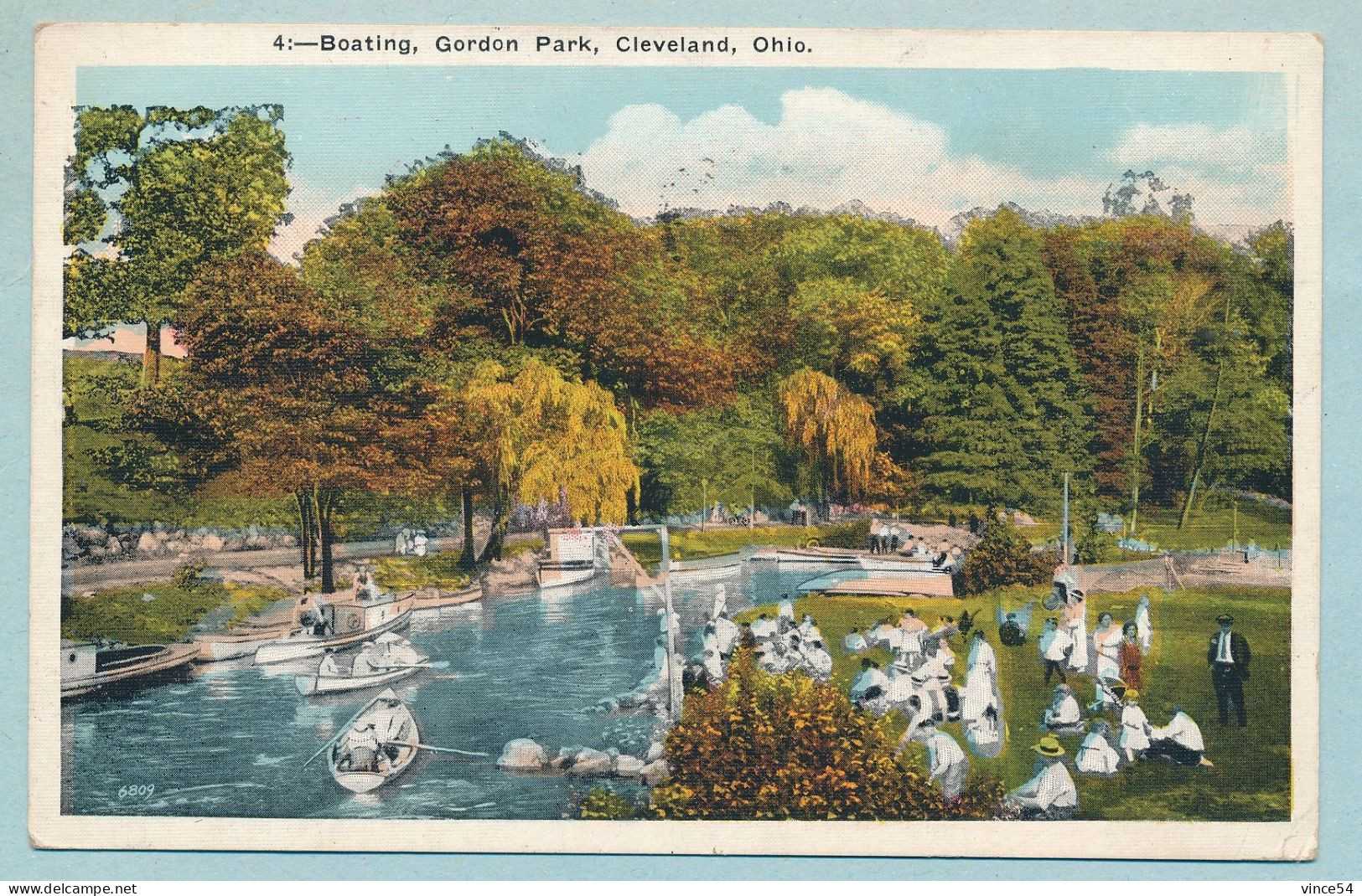 Boating - Gordon Park - Cleveland - Ohio - Circulé 1923 - Cleveland