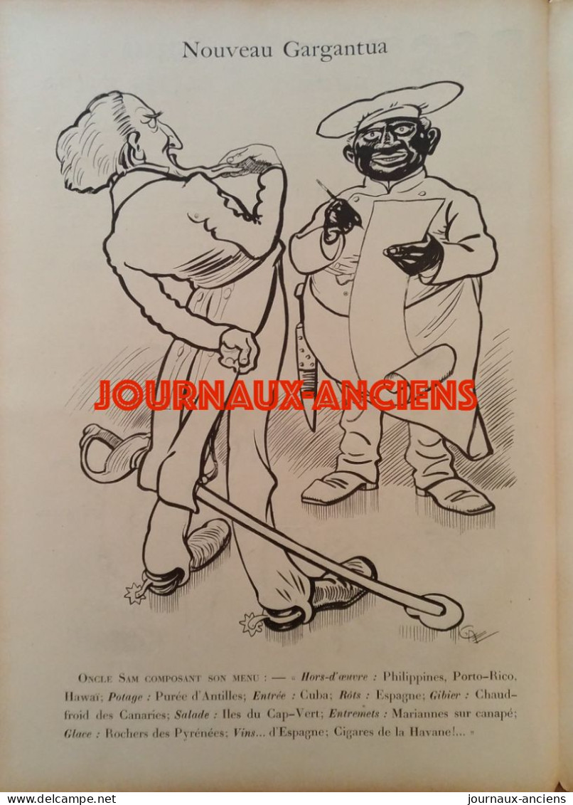 1898 JOURNAL PSST...! N° 14 - L'EXPRESS DE MADRID - NOUVEAU GARGANTUA - ONCLE SAM - CARAN D'ACHE - FORAIN - 1850 - 1899