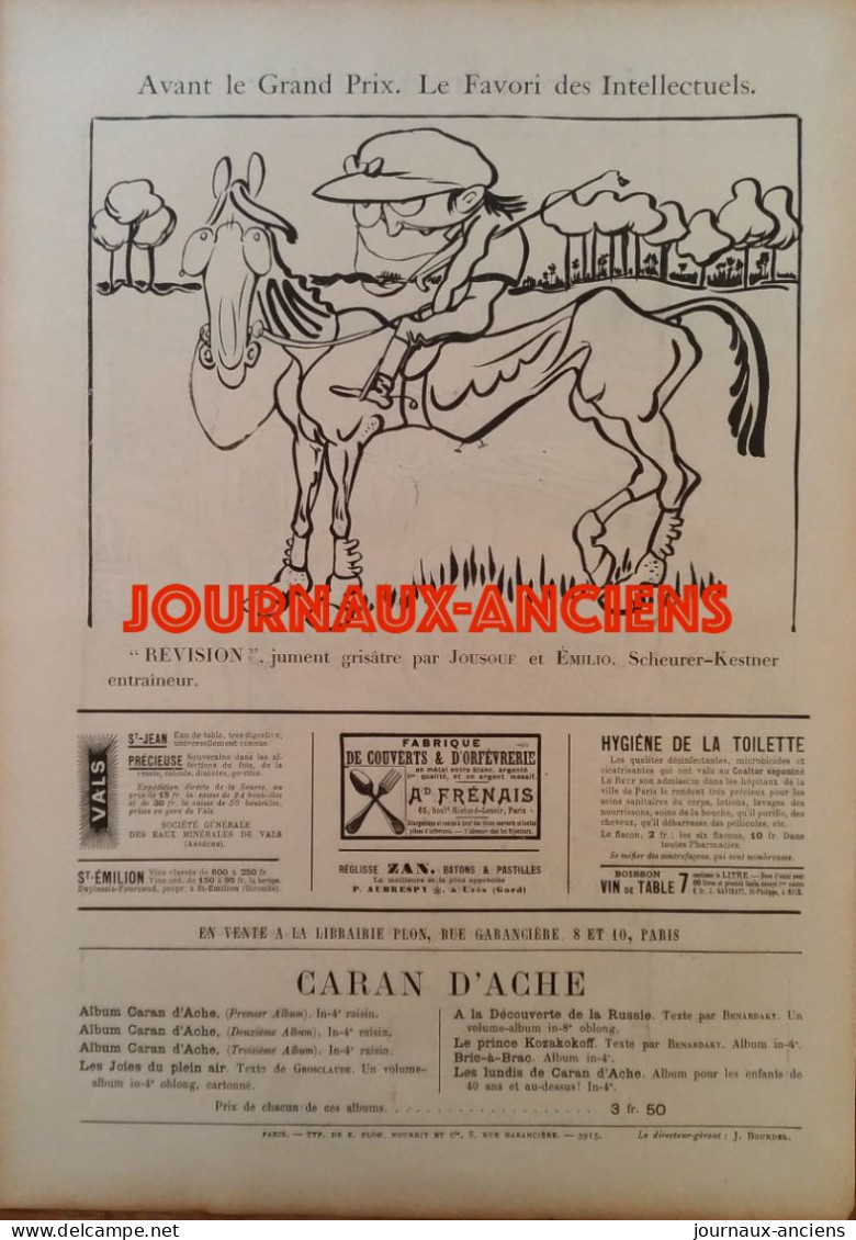 1898 JOURNAL PSST...! - LES AFFAIRES VONT MAL - LES ELECTIONS - LA PROCHAIN AUTOMOBILE- REVISION - CARAN D'ACHE - FORAIN - 1850 - 1899