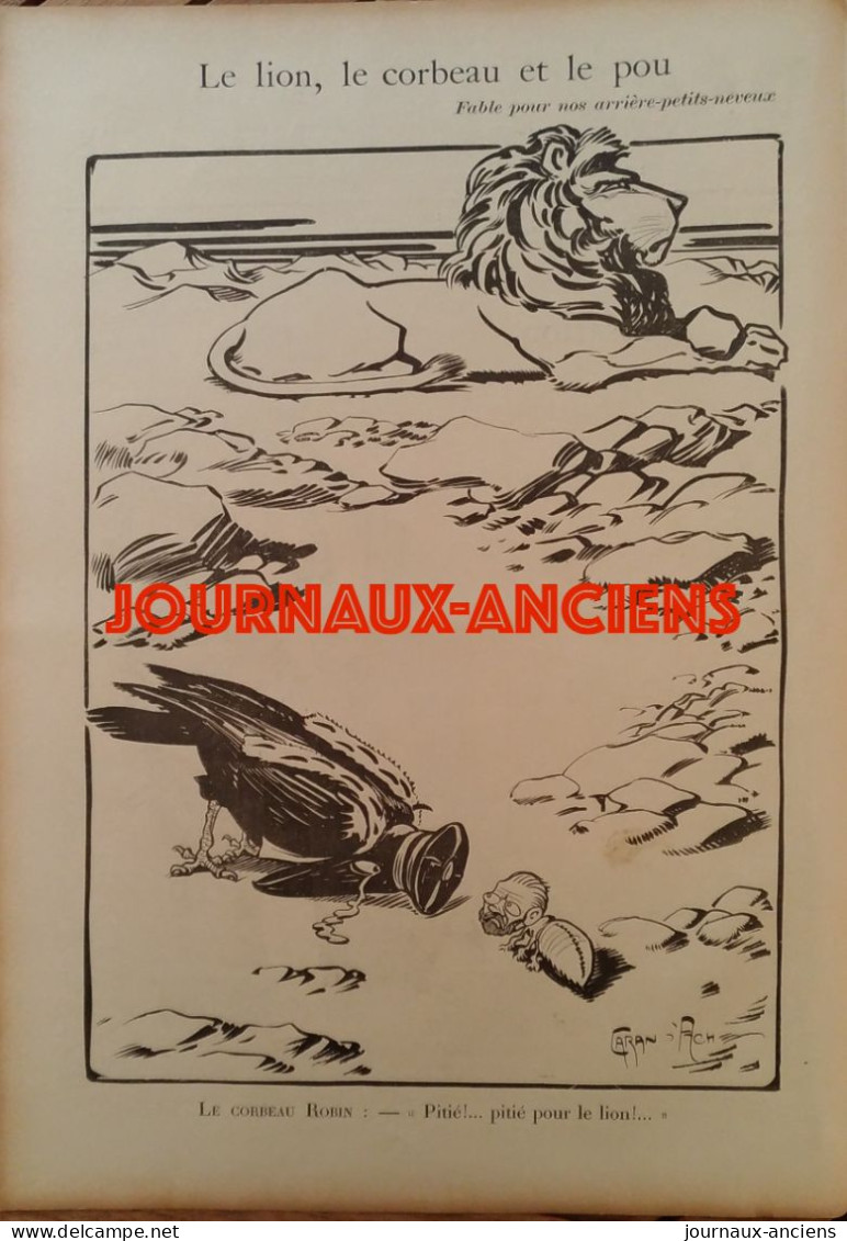 1898  AFFAIRE DREYFUS - CASSATION - LE LION LE CORBEAU ET LE POU - CARAN D'ACHE - FORAIN - JOURNAL PSST ....! N° 10 - 1850 - 1899