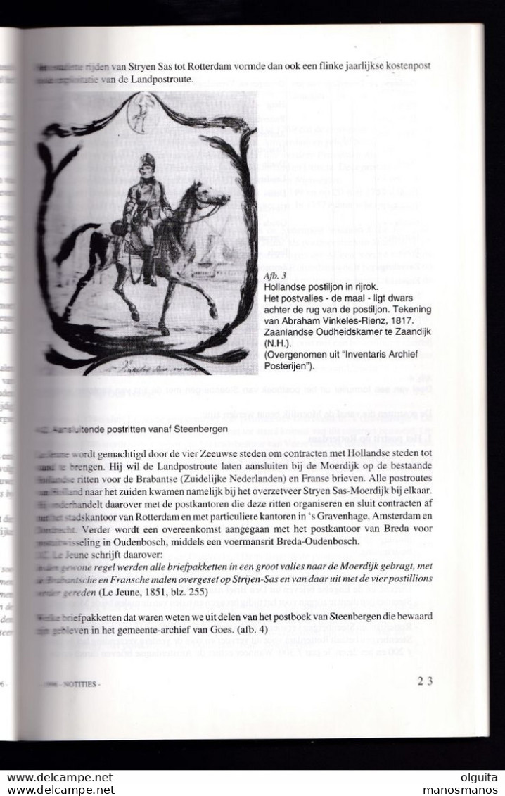 912/35 --  NEDERLAND De Zeeuwse Landpost , Door C.F. De Baar , Notities Van De NL Akademie , 1996 , 94 Blz. - Philatelie Und Postgeschichte