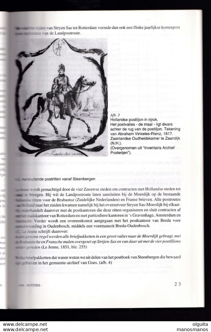 912/35 --  NEDERLAND De Zeeuwse Landpost , Door C.F. De Baar , Notities Van De NL Akademie , 1996 , 94 Blz. - Filatelia E Historia De Correos