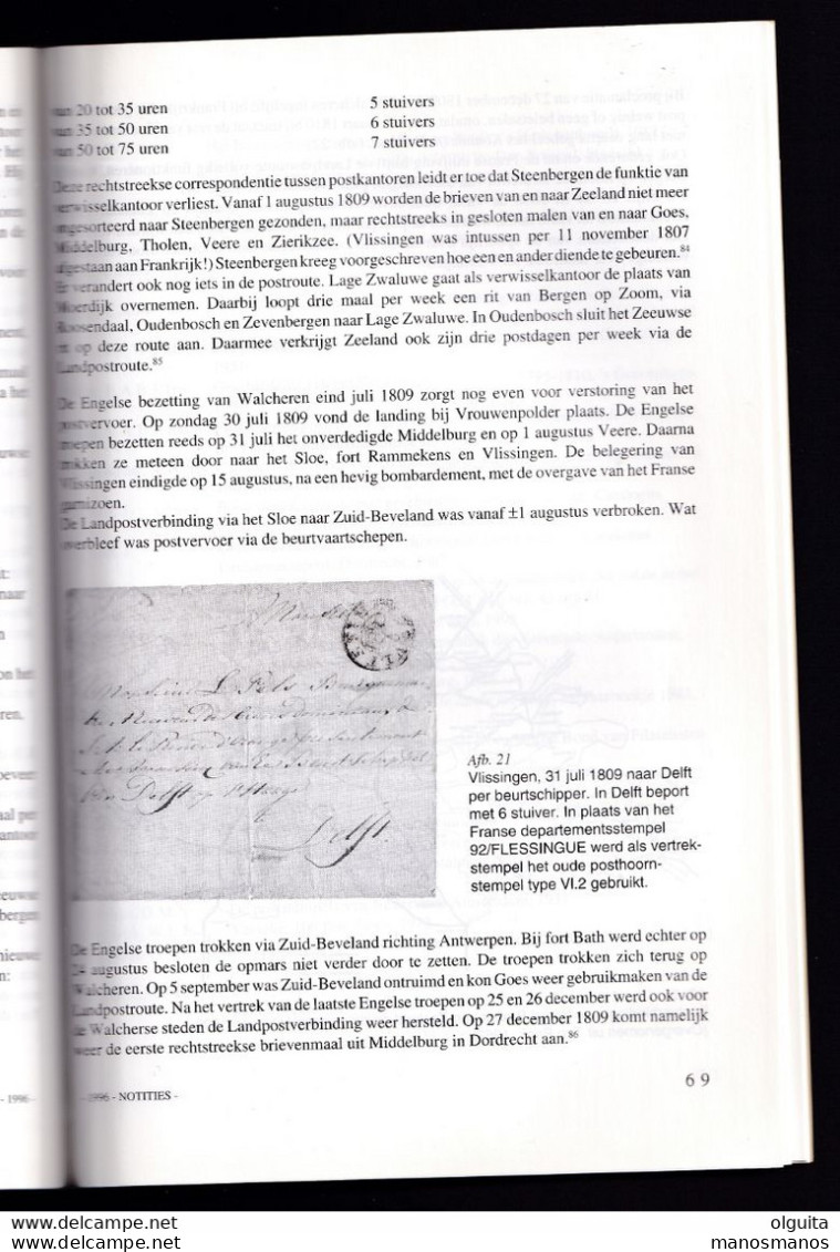 912/35 --  NEDERLAND De Zeeuwse Landpost , Door C.F. De Baar , Notities Van De NL Akademie , 1996 , 94 Blz. - Filatelie En Postgeschiedenis