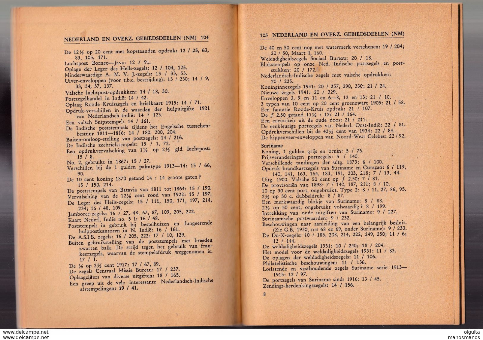 911/35 --  KLAPPER ( Artikelenlijst) Van 4 Filatelistische NEDERLAND Tijdschriften , Door Costerus , 1947 , 136 Blz - Dutch (until 1940)