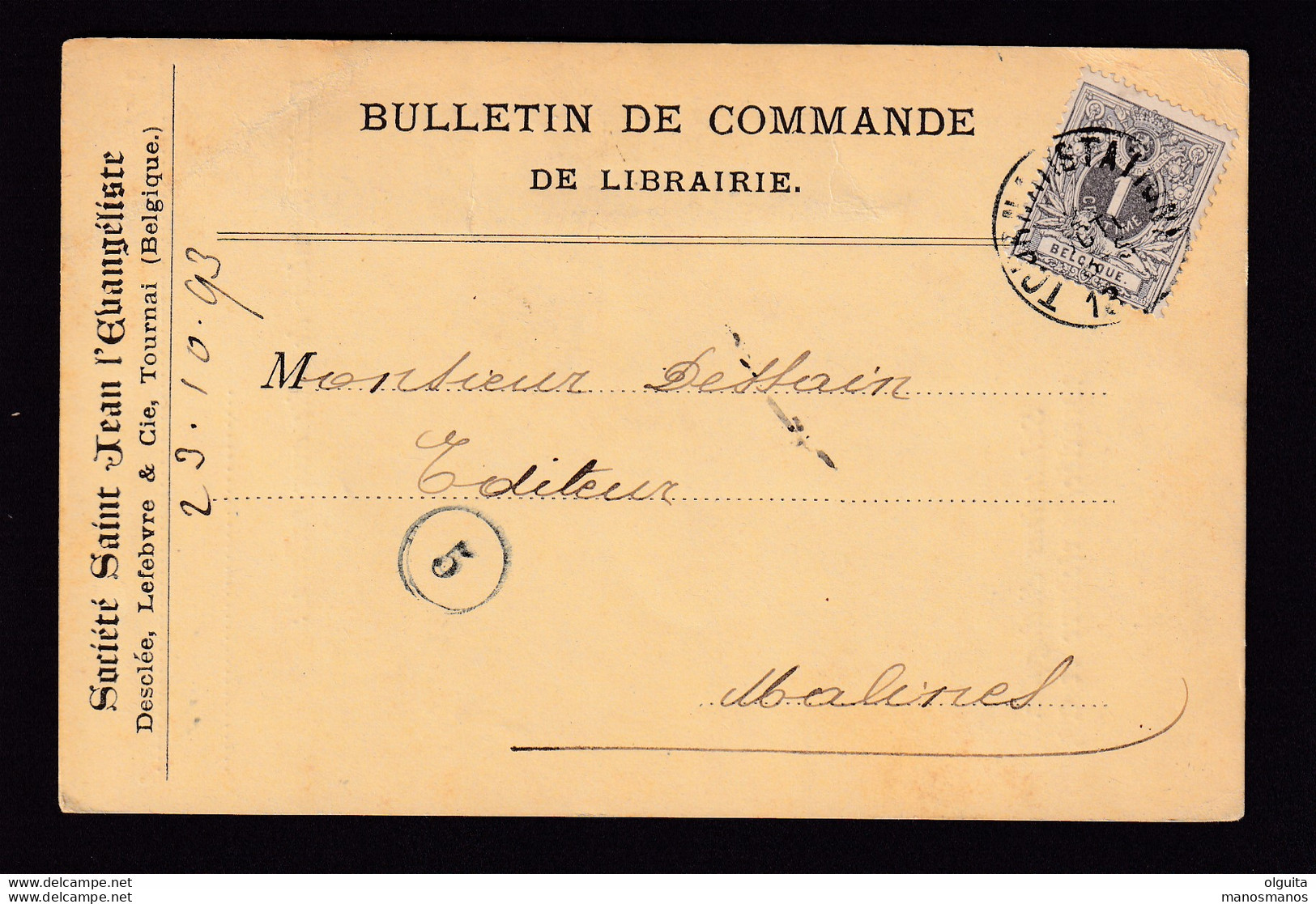 526/37 --  Collection TOURNAI - 3 X Entier Postal Ou Carte TOURNAI 1891/1895 - Repiquage Desclée Lefebvre § Cie - Postcards 1871-1909