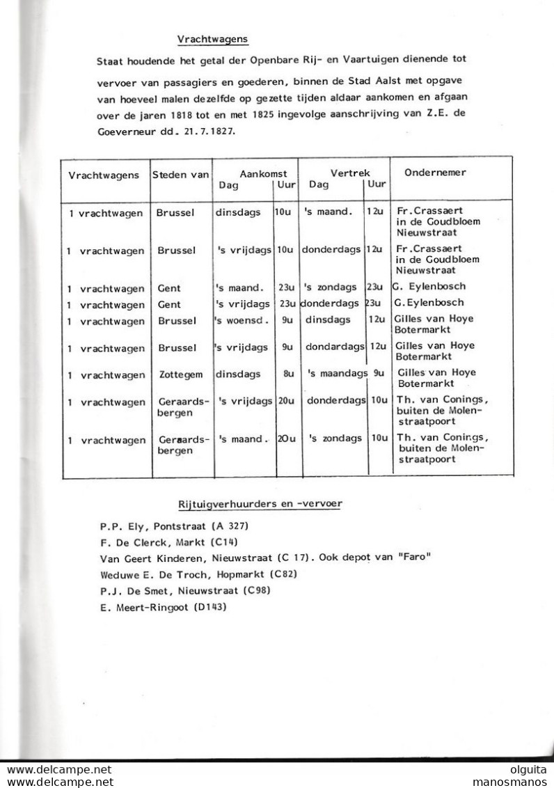 30/963 - De Paardepost Te AALST, Par Willy De Doncker ,Uitgave Land Van Aalst , 24 Pg - Etat TTB - Prefilatelie