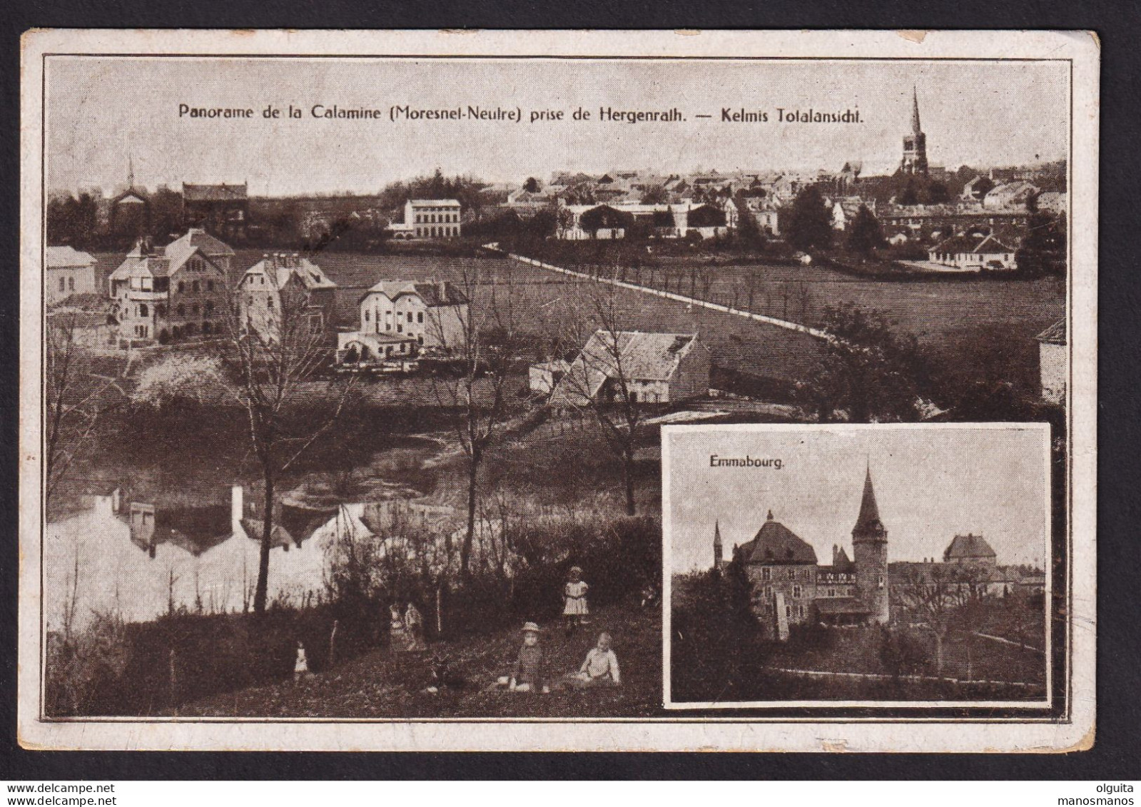 DDBB 837 - CANTONS DE L'EST - Carte-Vue Panorama De LA CALAMINE - TP Albert 1922 Vers BXL - Kelmis