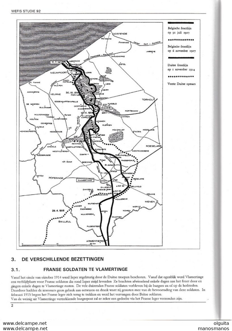 943/35 -- Magazine WEFIS Nr 92, Postgeschiedenis Van Vlamertinge Rond WWI , 19 + 16 Blz , 2001 , Door Guido Meulemans - Philately And Postal History
