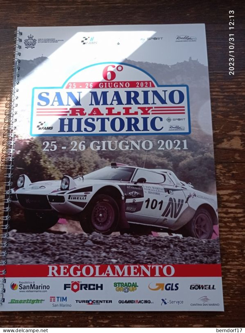 SAN MARINO RALLY HISTORIC - REGOLAMENTO 2021 - Automobile - F1