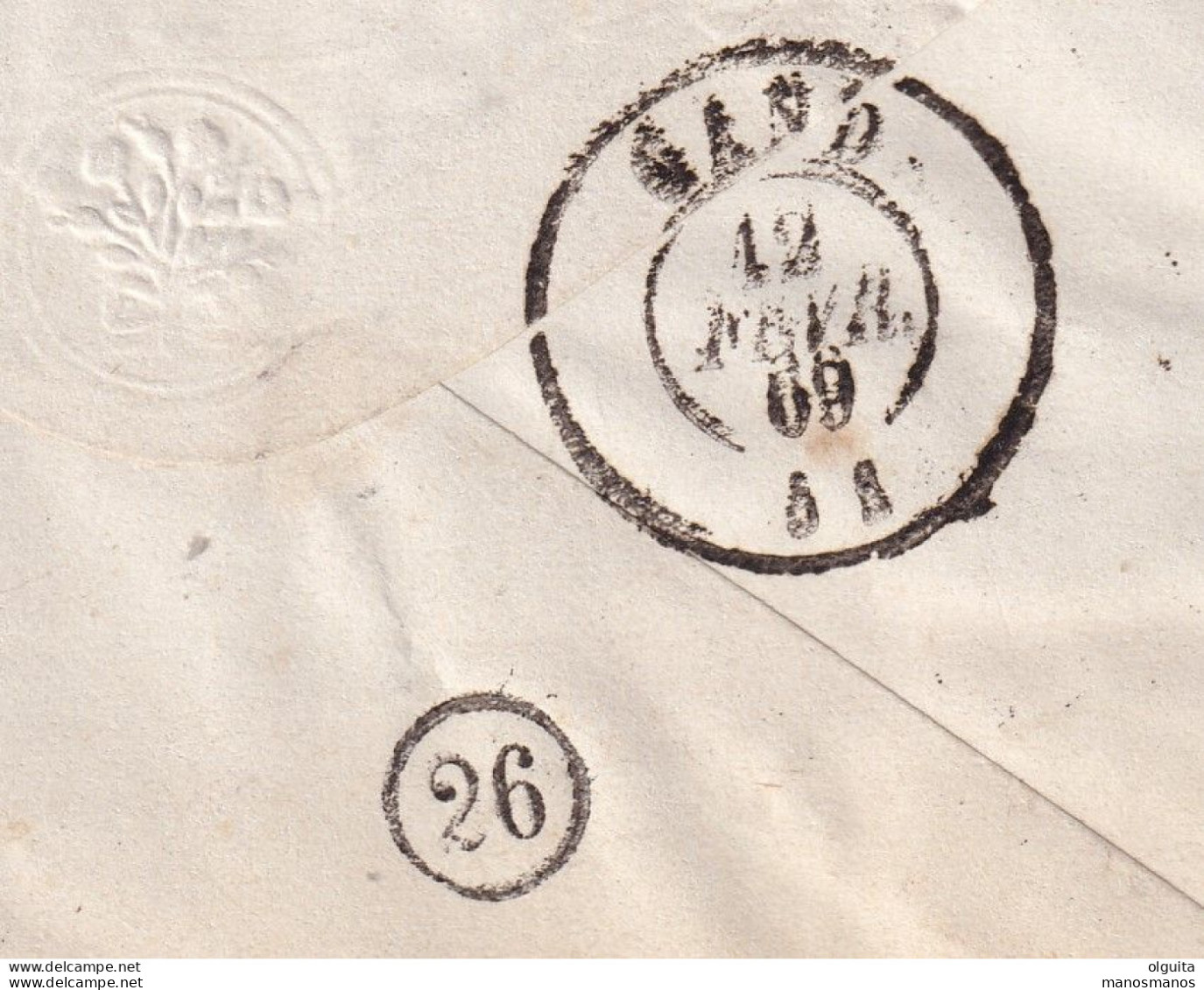 662/38 -- Enveloppe TP17 Points 21 AUDENARDE 1869 Vers GENT - Boite Rurale Y - LEUPEGHEM Selon Ouvrage De JC Porignon - Posta Rurale