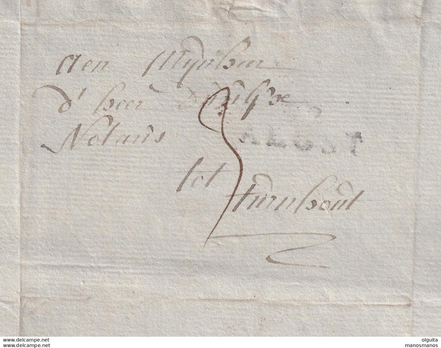 DDDD 520 - Lettre Précurseur 92 ALOST 1803 Vers Notaris Dierickx à TURNHOUT - Signée Denede - Port 3 Décimes - 1794-1814 (Periodo Frances)