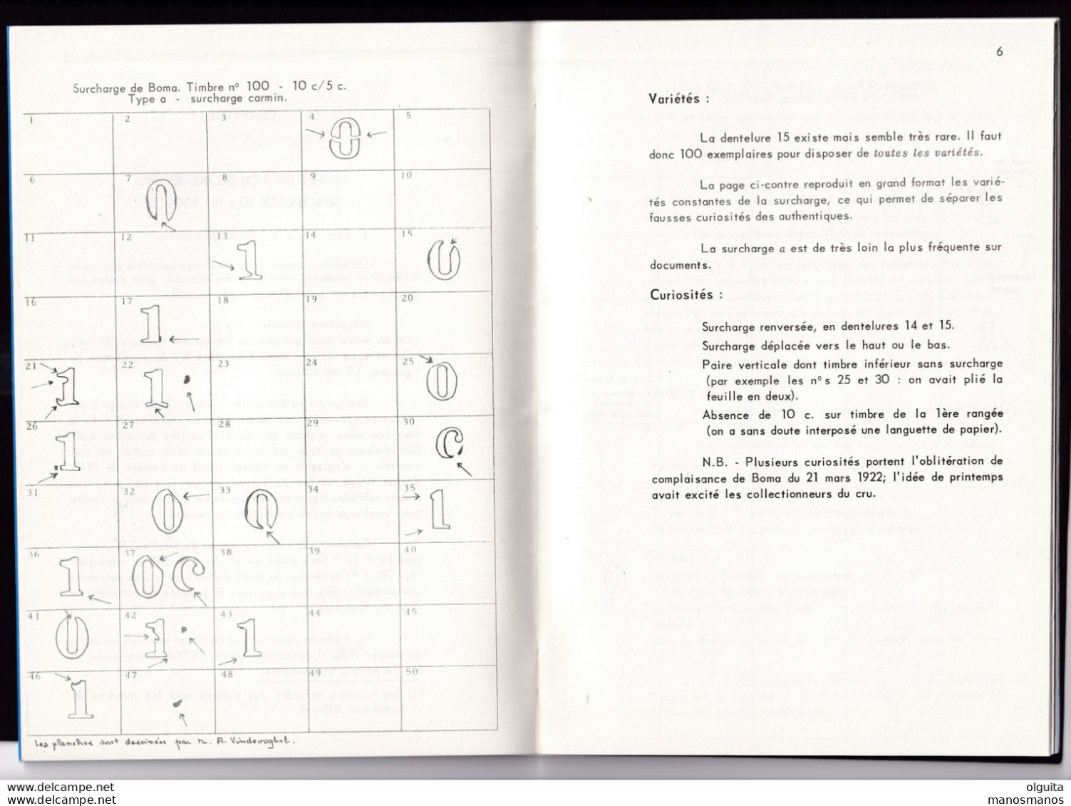 969/35 - CONGO BELGE - Les Timbres Du Congo Surchargés à Boma 1922/23 , Par L'Abbé Gudenkauf , 20 Pg. , 1974 - Kolonies En Buitenlandse Kantoren