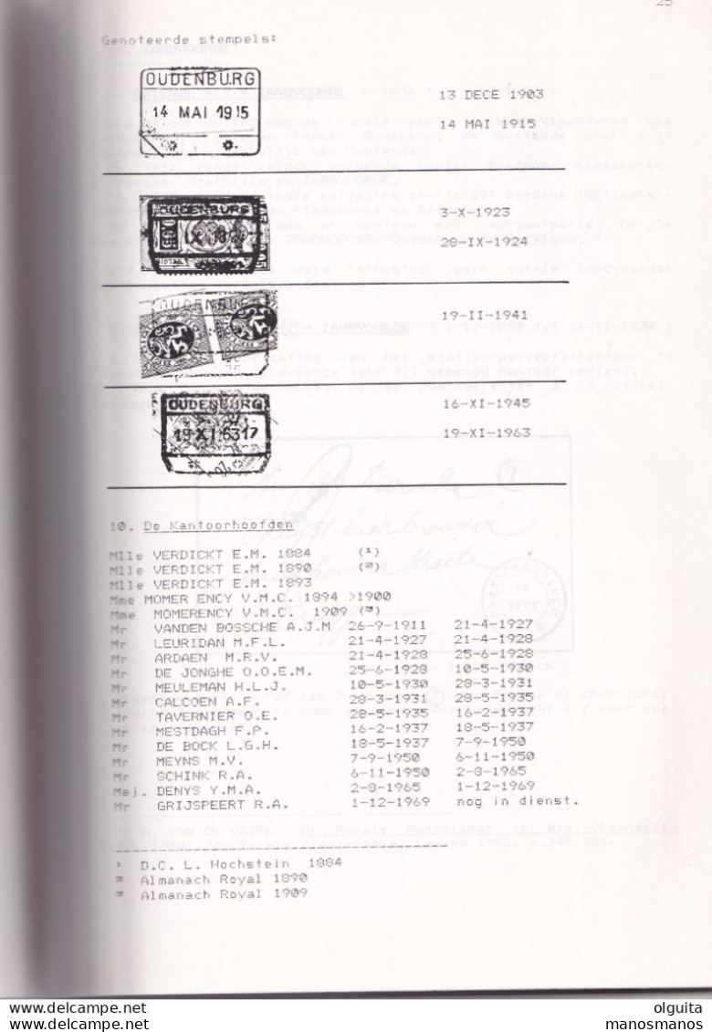 982/35 --  LIVRE/BOEK WEFIS Nr 49 - Postgeschiedenis OUDENBURG-PLASSENDAELE , Etc , 35 Blz ,  1988 , Door Joseph Goes - Philatélie Et Histoire Postale