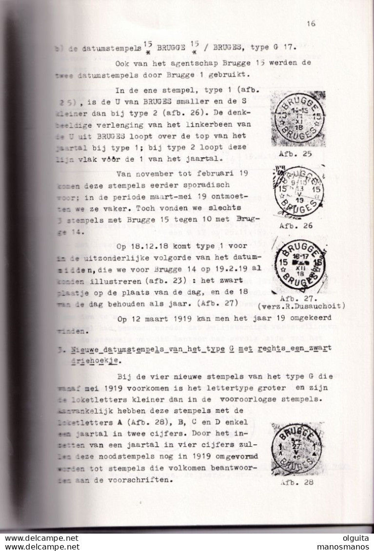 981/35 --  LIVRE/BOEK WEFIS Nr 47 - Noodsituaties Bij De Post In BRUGGE 1918/20 , 44 Blz ,  1987 , Door Van De Catsyne - Matasellos