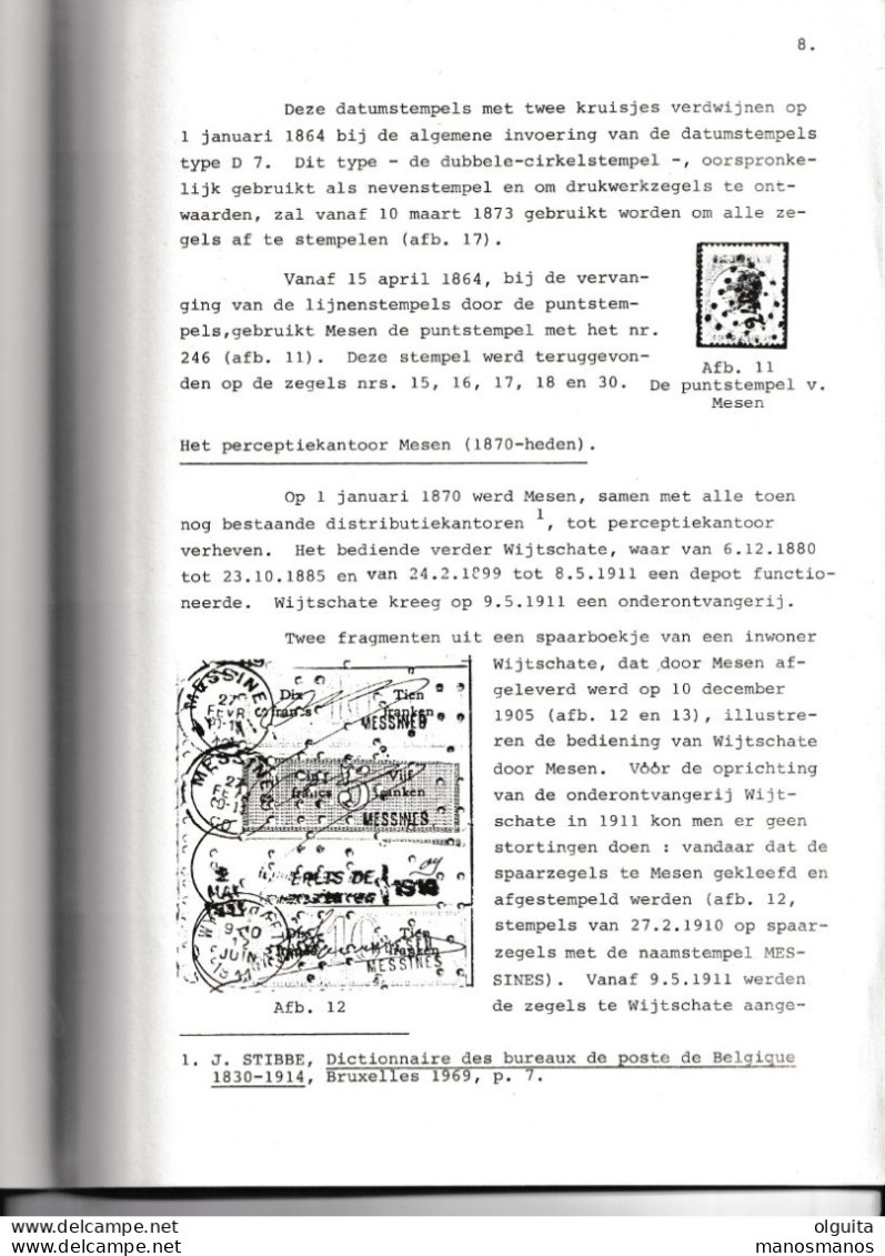 979/35 --  LIVRE/BOEK WEFIS Nr 41 - Postgeschiedenis Van MESEN , 17 Blz ,  1985 , Door Michel Van De Catsyne - Afstempelingen