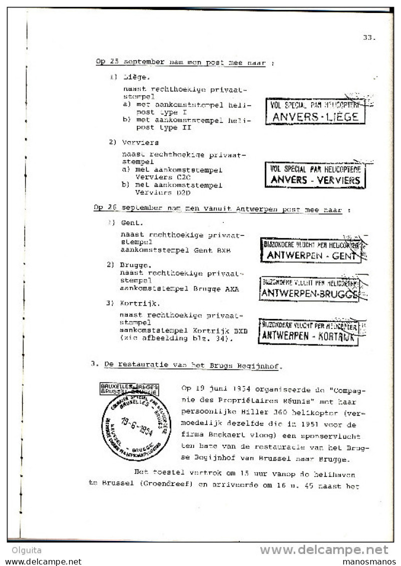 977/35  -- Livre De Helikopterpostdienst In Belgie 43 P. , Wefis Nr 25, Par Walter Major ,1980 - Luftpost & Postgeschichte