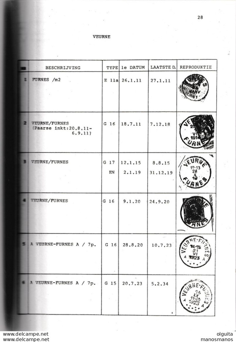 980/35 --  LIVRE/BOEK WEFIS Nr 42 - Stempeltype Van 1910 , Tome IV : S-Z , 68 Blz ,  1986 , Door H. Van De Veire - Annullamenti