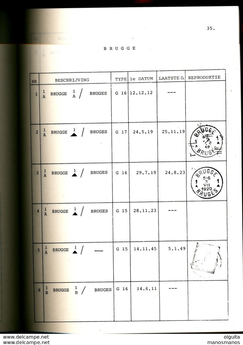 991 A/25 --  LIVRE/BOEK WEFIS Nr 35 - Stempeltype Van 1910 , Tome I : A-D , 74blz ,  1983 , Door H. Van De Veire - Cancellations