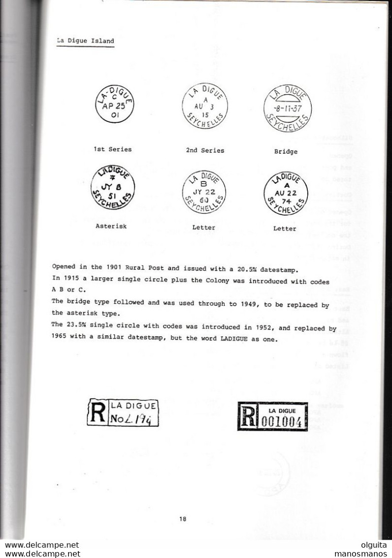 902/35 -- BOOK SEYCHELLES Cancellations And Instructional Markings , By Mc Cloy , 23 Pg , 1980 - Good Condition - Filatelia E Historia De Correos