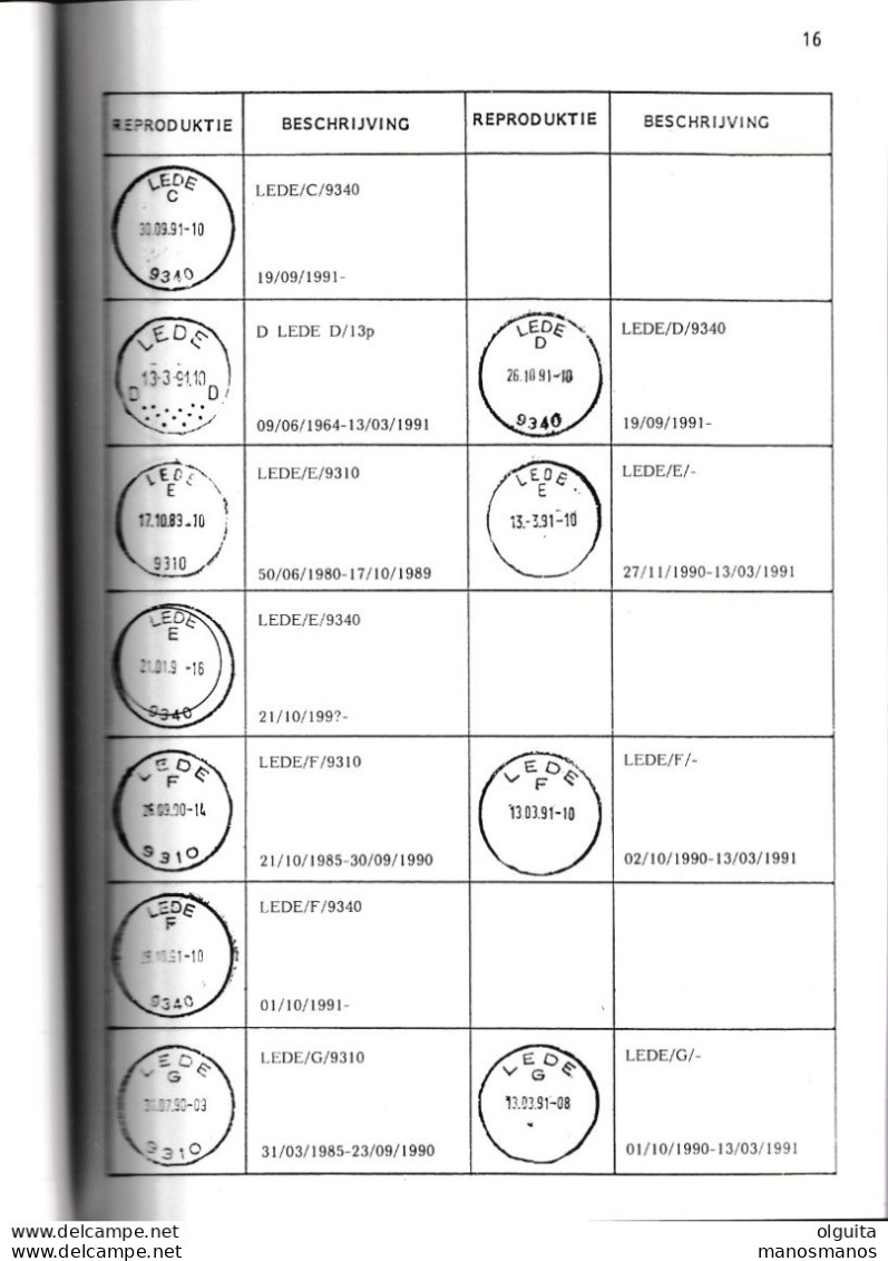 903/39 --  LIVRE/BOEK FISTO Nr 38 - Raddagtekeningstempels L Oost Vl. , 54blz, 1993, Door De Meester,Maenhout,Vervaet - Oblitérations