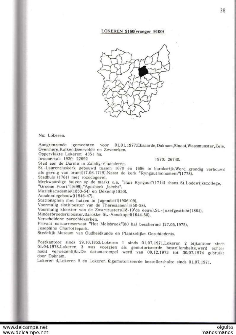 903/39 --  LIVRE/BOEK FISTO Nr 38 - Raddagtekeningstempels L Oost Vl. , 54blz, 1993, Door De Meester,Maenhout,Vervaet - Oblitérations