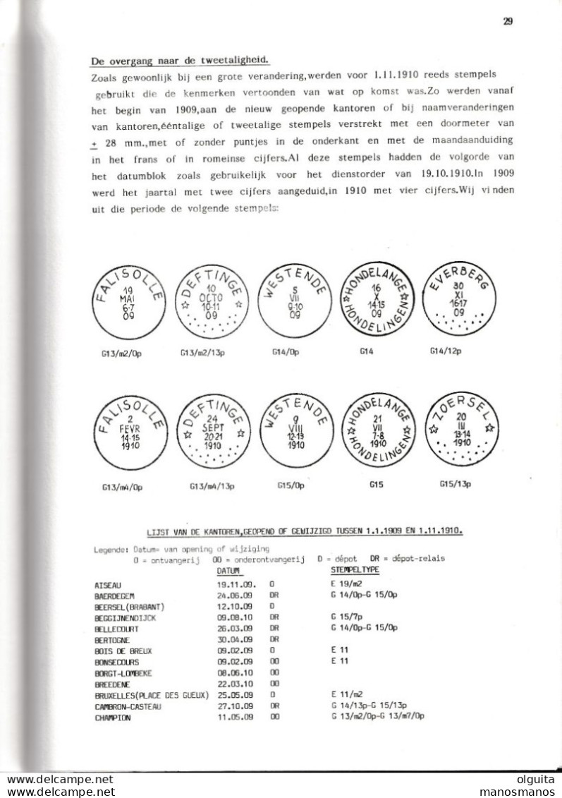 998/35 --  LIVRE/BOEK FISTO Nr 21 - De Invoering Van De Tweetalige Stempels , 60 Blz, 1989 , Door De Keyser En Van Damme - Cancellations