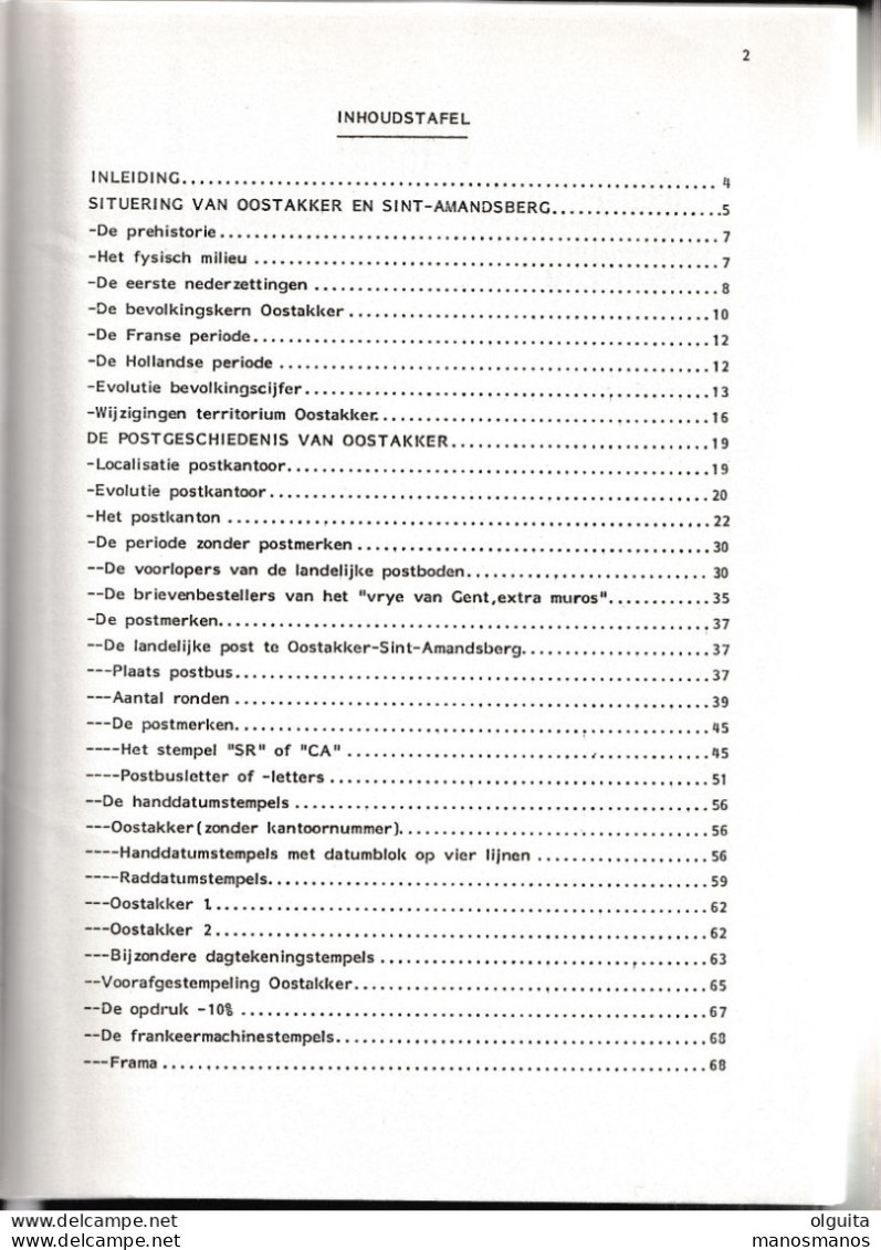 990/35 --  LIVRE/BOEK FISTO Nr 5 - Postgeschiedenis OOSTAKKER , 89 Blz ,  1985 , Door Eric De Meester - Filatelie En Postgeschiedenis