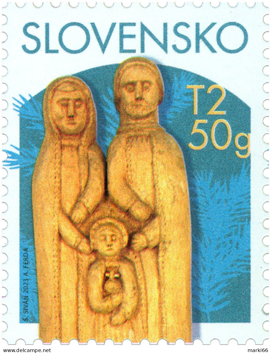 Slovakia - 2023 - Christmas - Slovak Folk Woodcarving - Mint Stamp - Nuovi