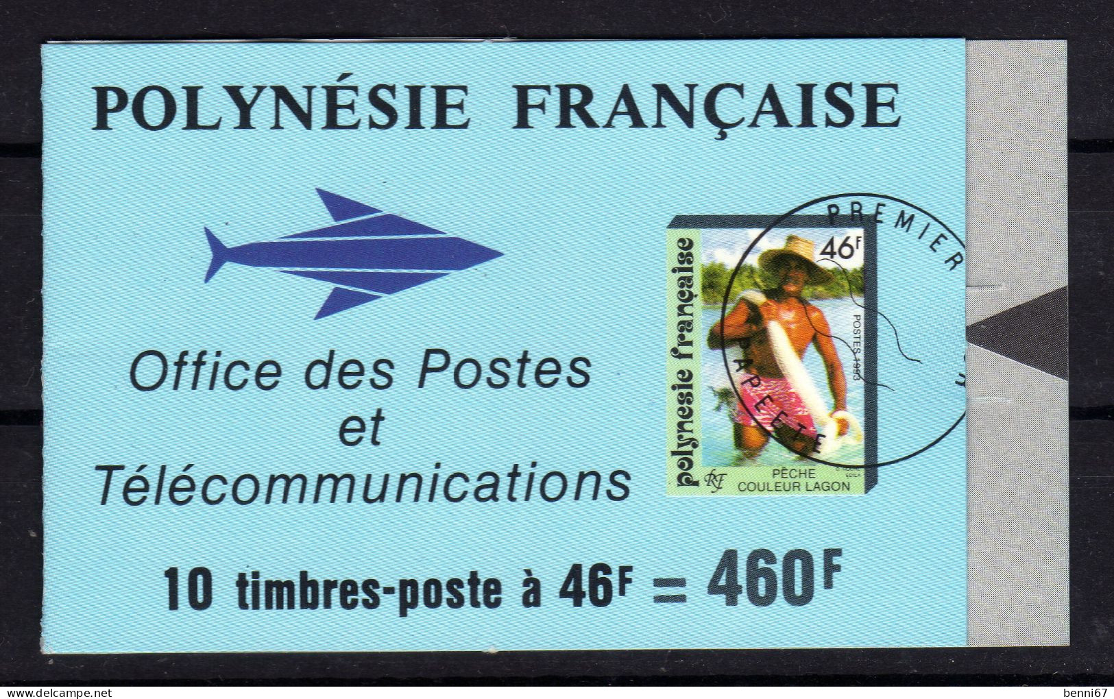 POLYNESIE Polynesia 1993 Pèche Poisson Fish CARNET Yv C427 MNH ** - Cuadernillos