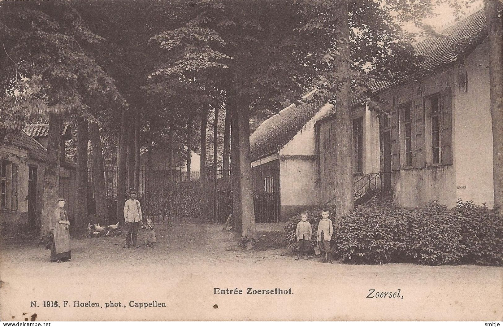 ZOERSEL 1906 ENTREE ZOERSELHOF MENSEN KIPPEN  - HOELEN KAPELLEN 1916 - Zörsel