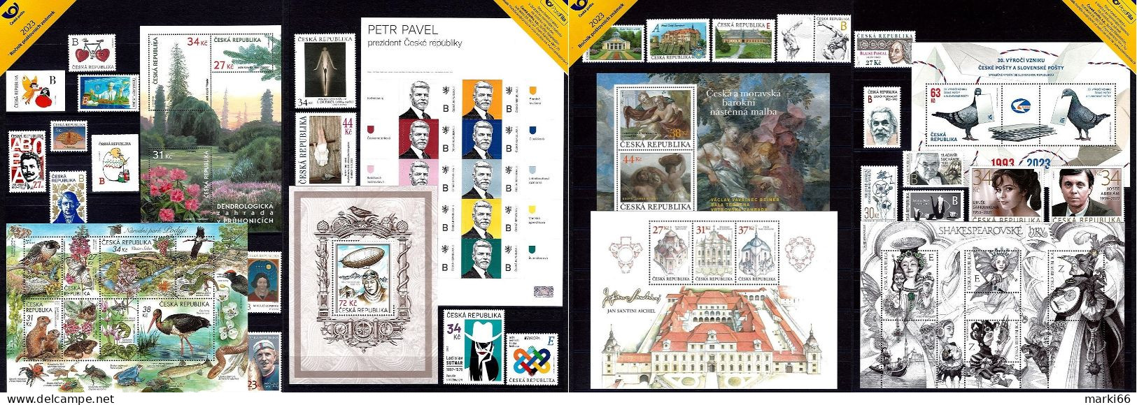 Czech Republic - 2023 - Complete Year Set - All Stamps And Souvenir Sheets Of The Year 2023 - Komplette Jahrgänge