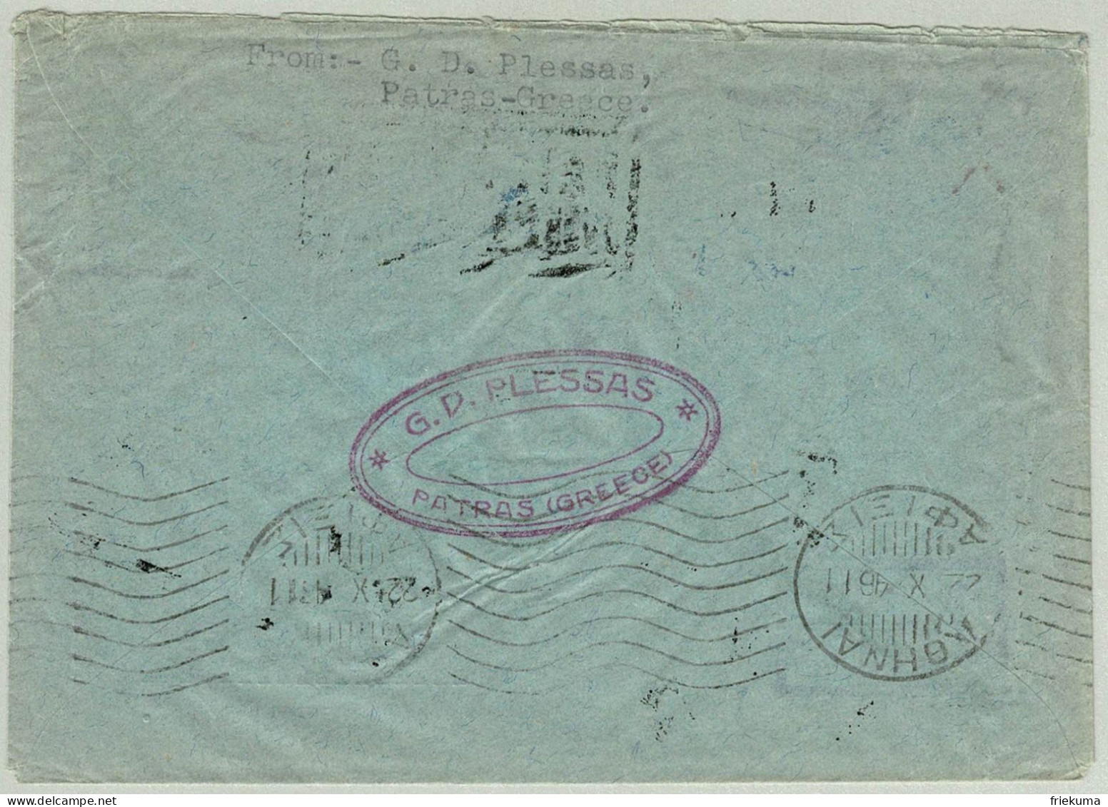 Griechenland / Hellas 1946, Luftpostbrief Patras - Zürich (Schweiz) - Covers & Documents