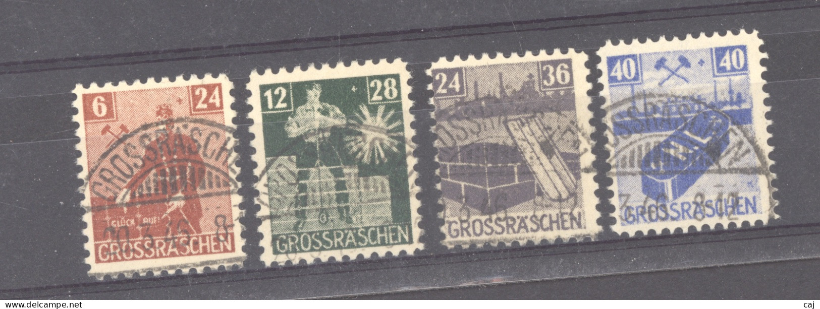 Grossräschen  :  Mi 43C-46C  (o)  Dentelé 11 ½ - Used