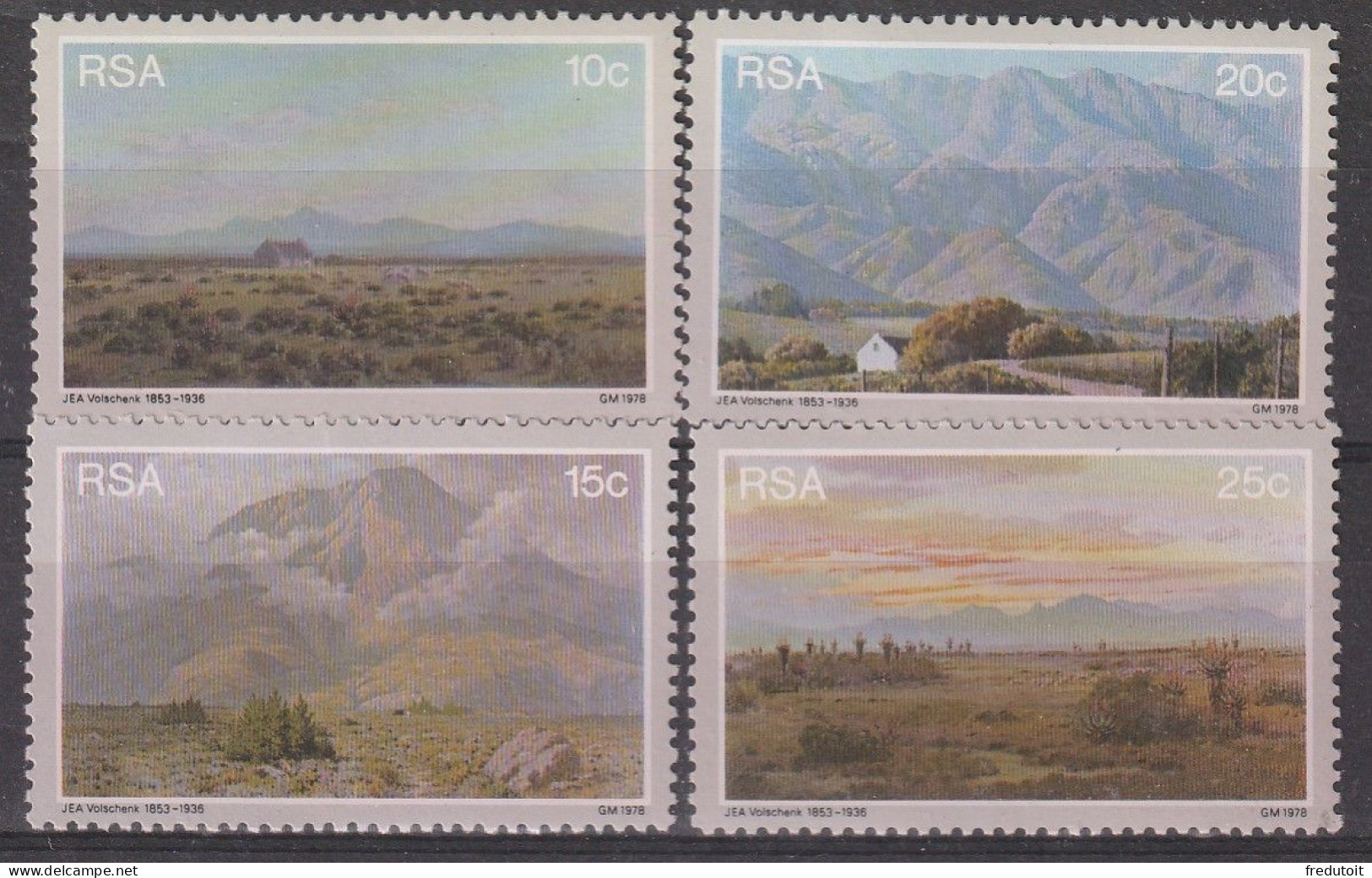 AFRIQUE Du SUD - N°447/50 ** (1978) Peintures - Unused Stamps